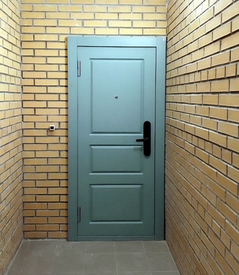 Квартирная дверь с биометрическим замком